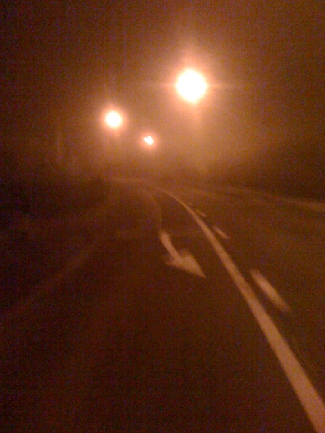 Fog bound ride home - Frome